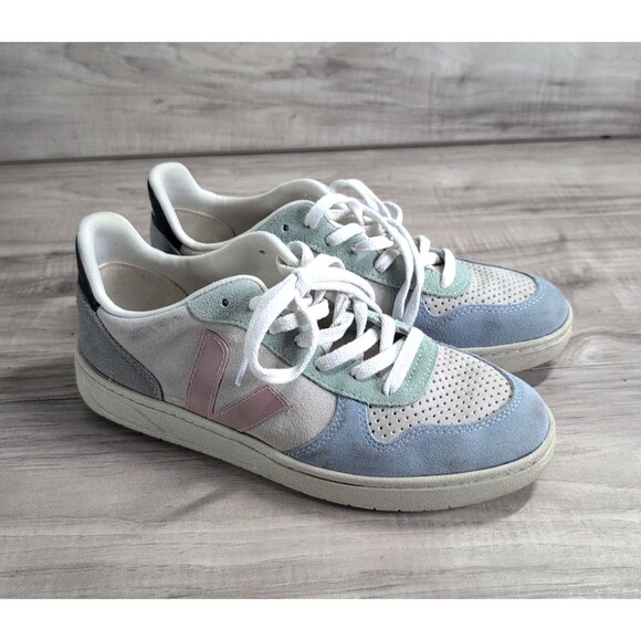 Veja V-10 Suede Trainers - Multico/Rose/Natural Women's Size 10 ( READ ) - Picture 5 of 15